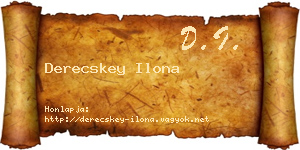 Derecskey Ilona névjegykártya