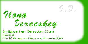 ilona derecskey business card